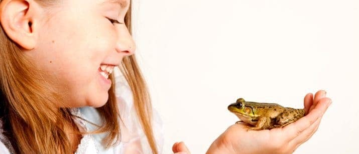 frog with girl