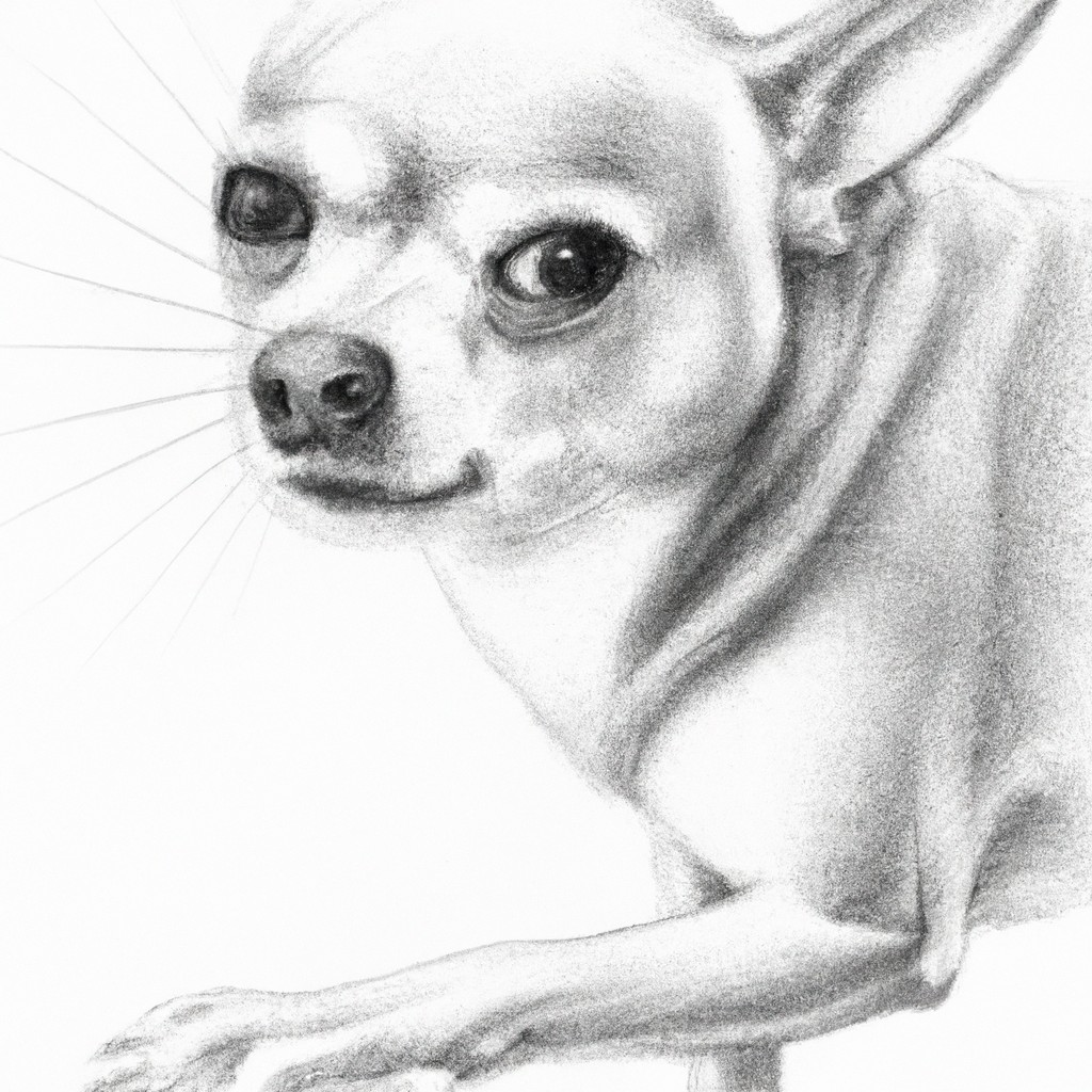 Chihuahua looking uncomfortable or flinching when touched.