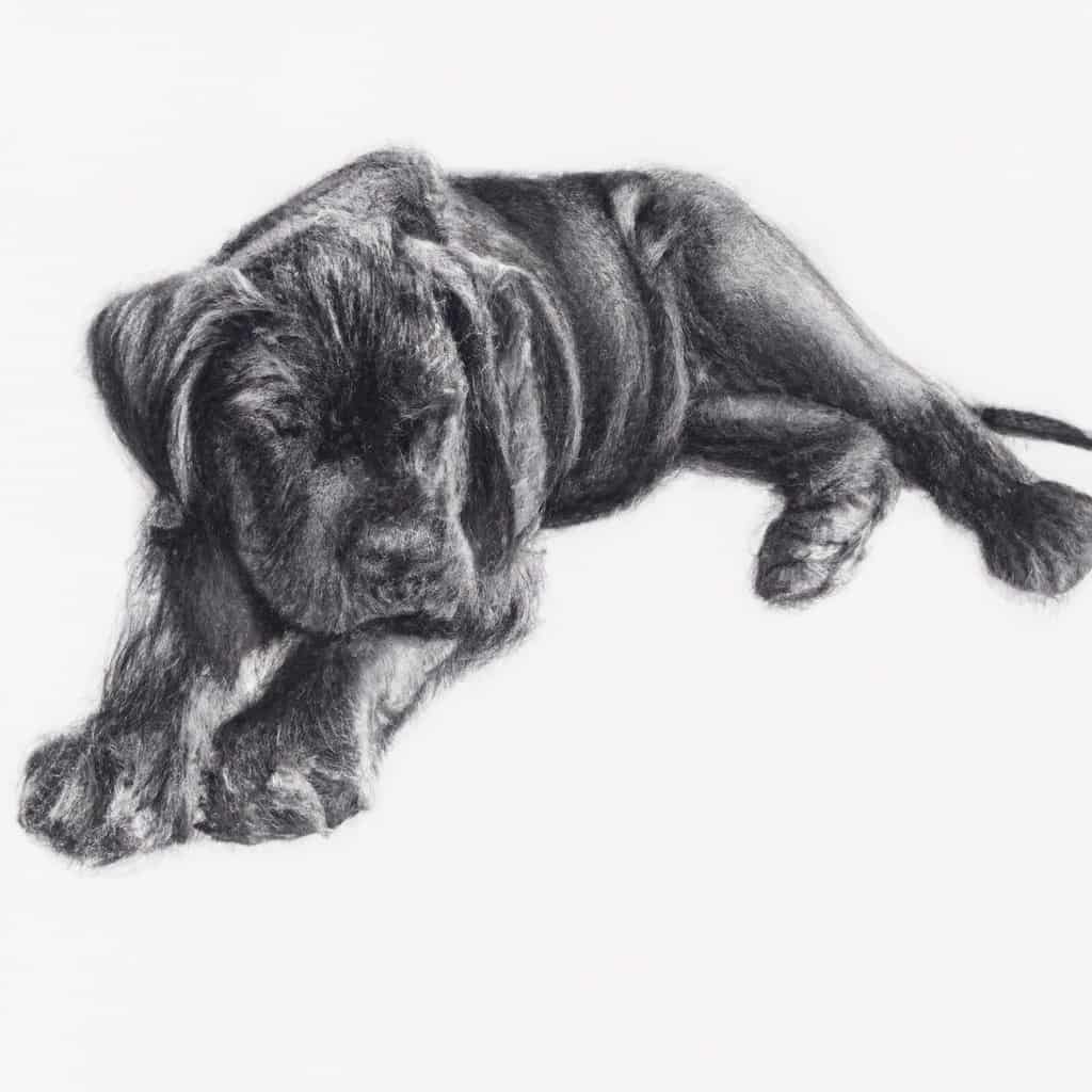 Cane Corso puppy laying down