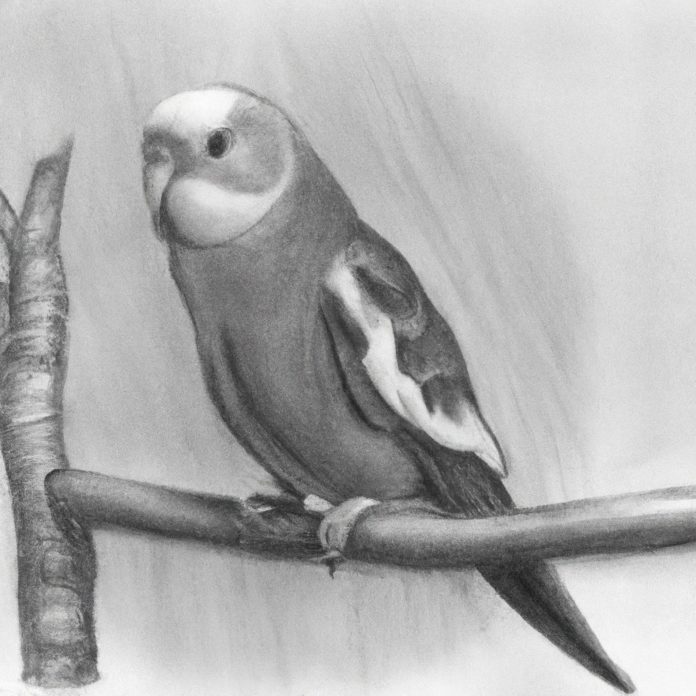 A curious Parrotlet perched on a branch.