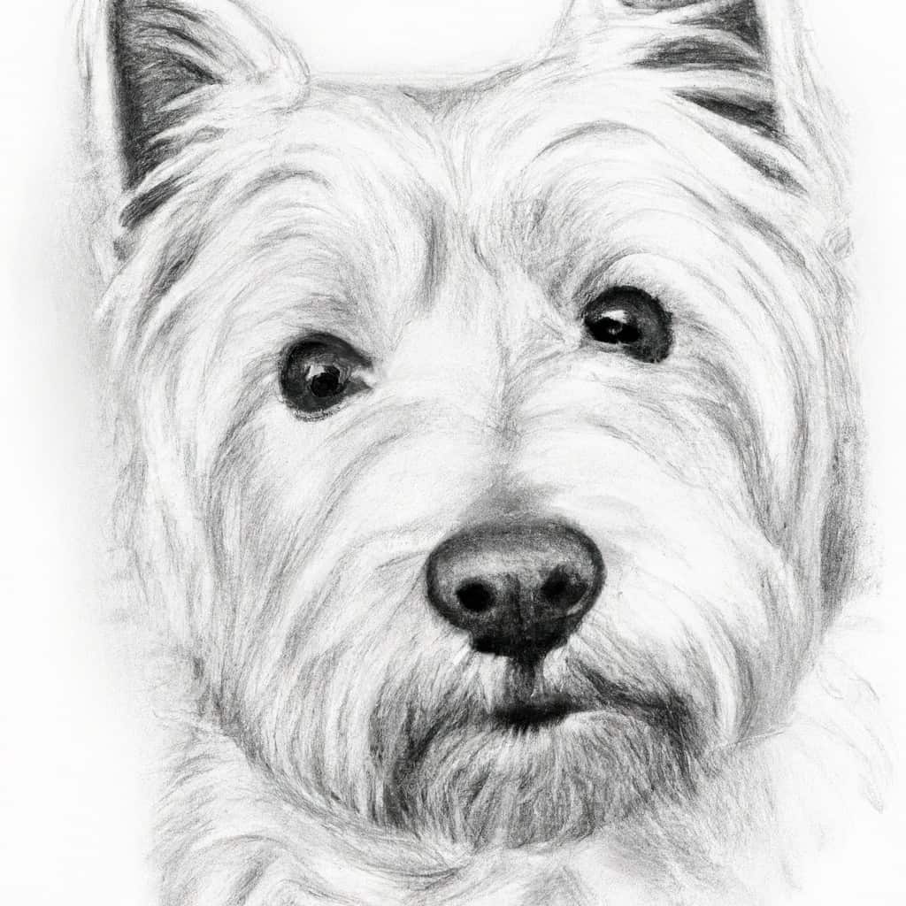 West Highland White Terrier looking at the camera with a hopeful expression.