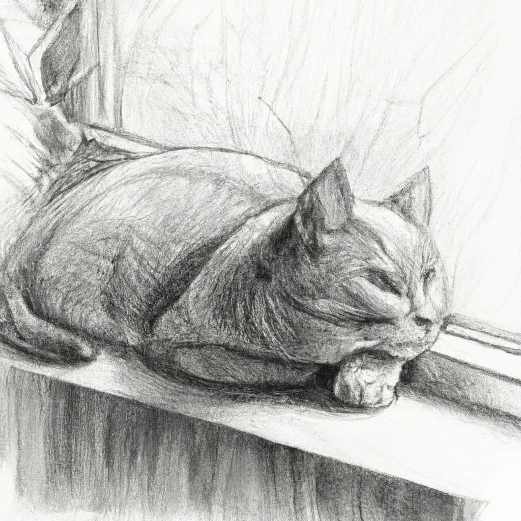 Cat resting on a windowsill while looking outside.