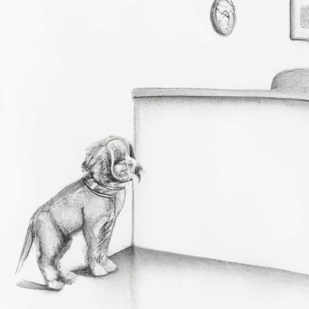 Puppy exploring a veterinary clinic