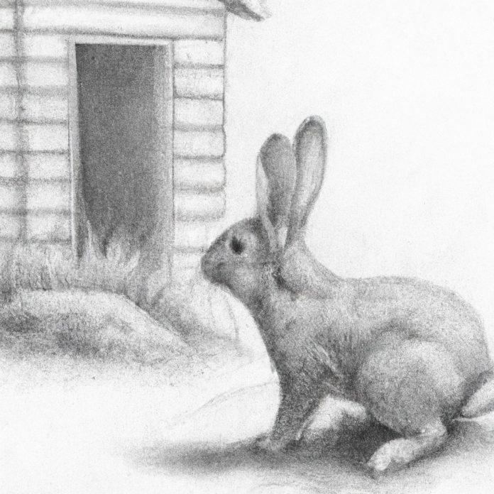 rabbit exploring its new home environment