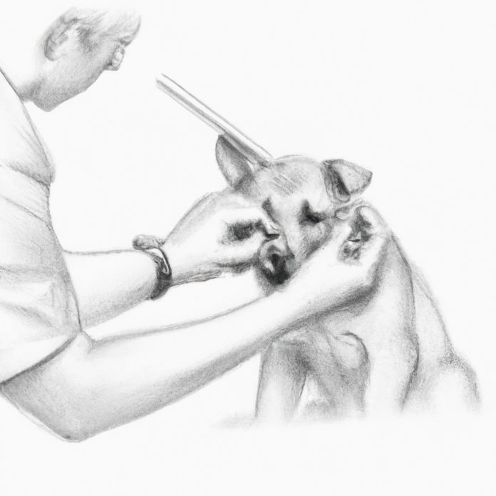 puppy receiving a vaccination from a veterinarian