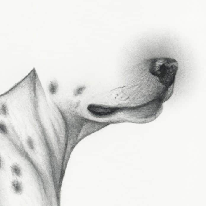 A dog showing a hot spot on its skin.