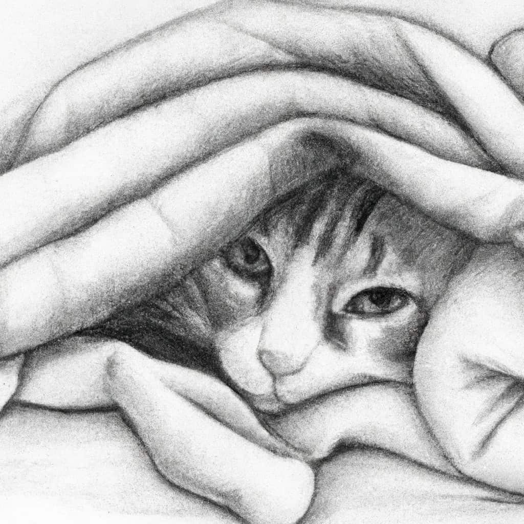 cat snuggling under a blanket.
