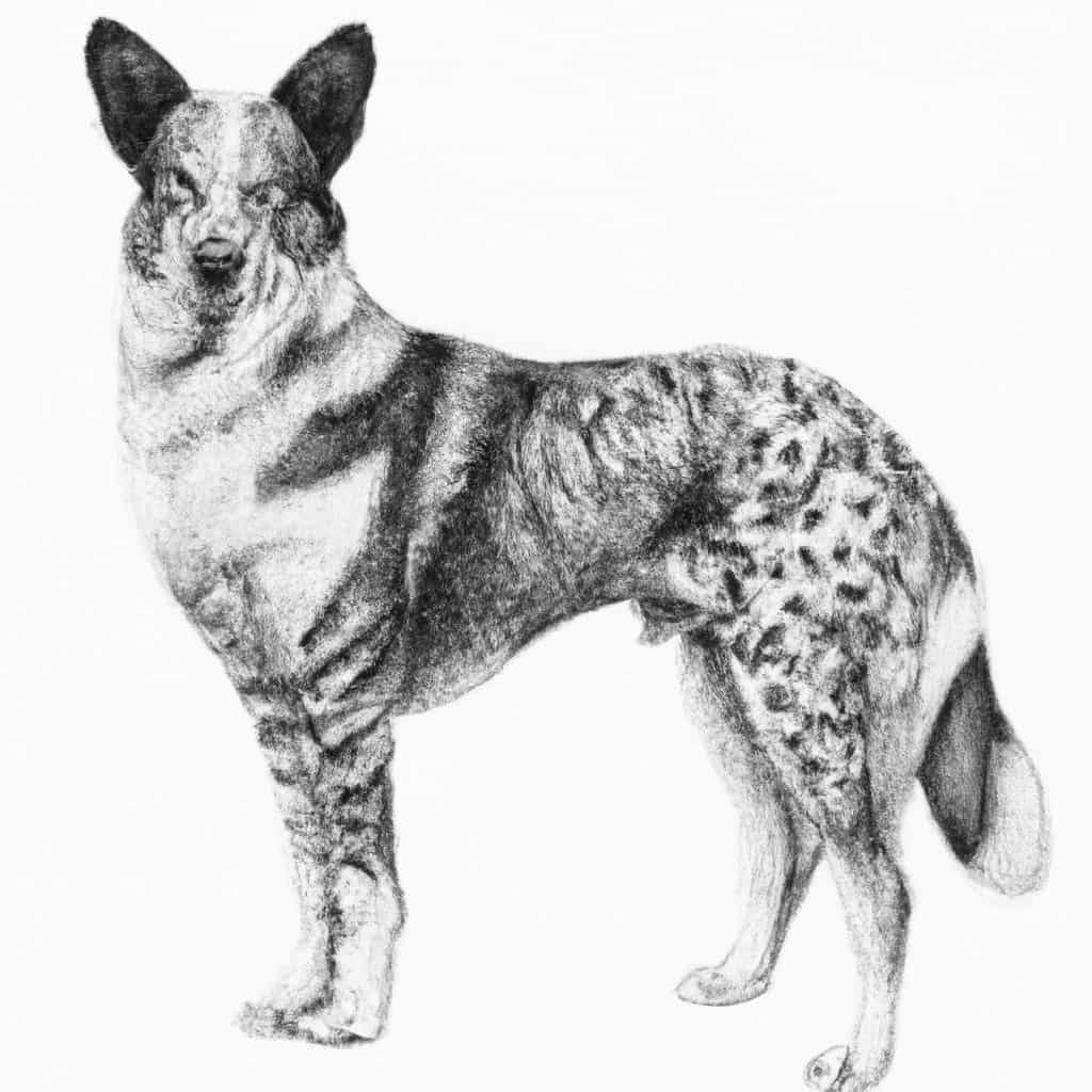 dog with unusual markings on its fur