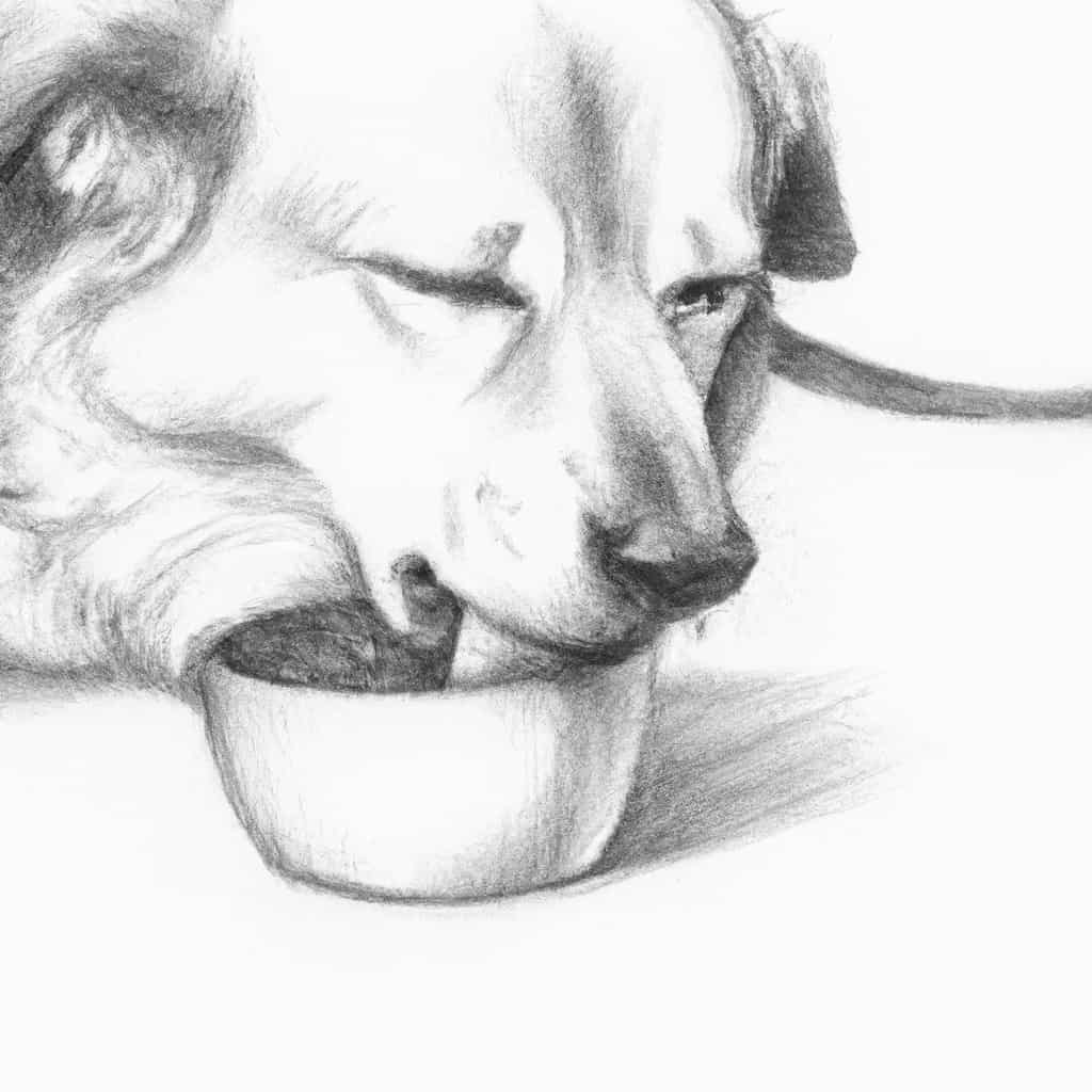 dog happily eating from a bowl