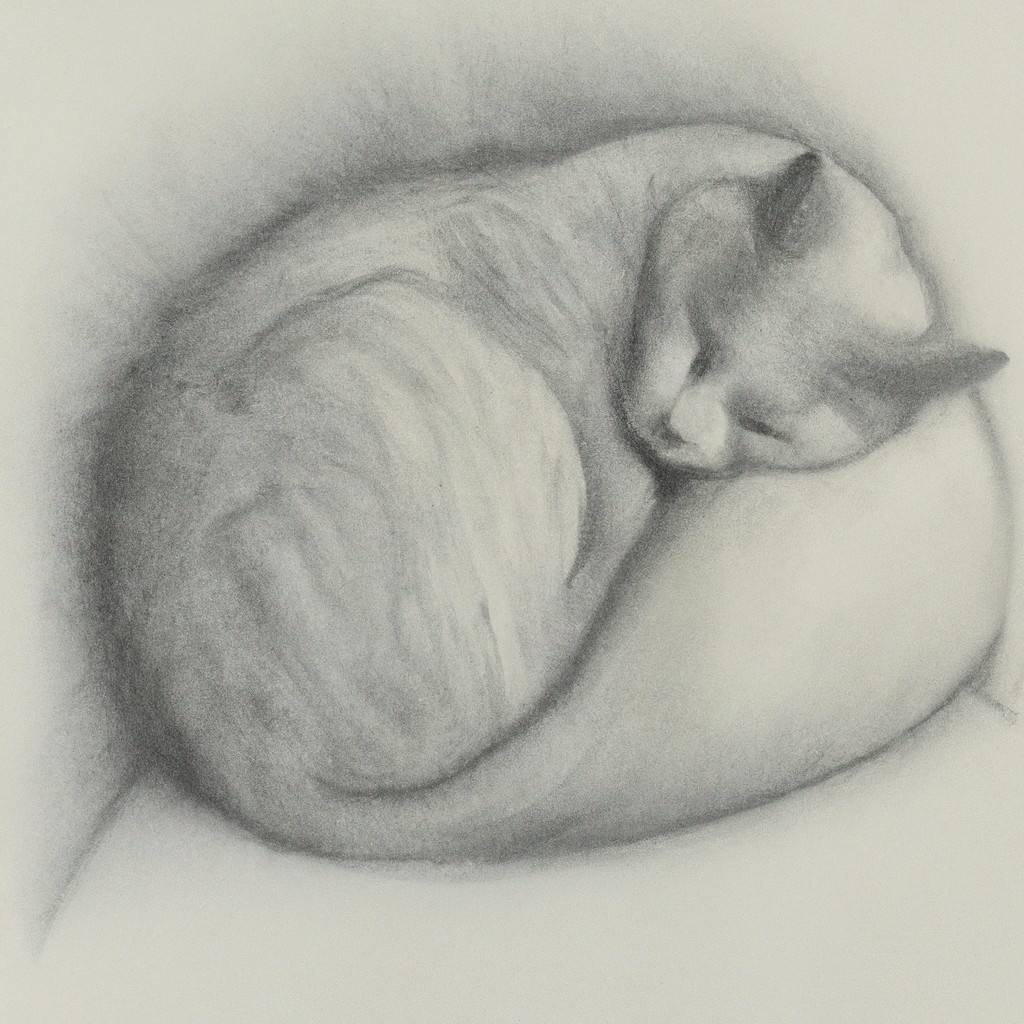 sleepy cat curled up in a cozy spot