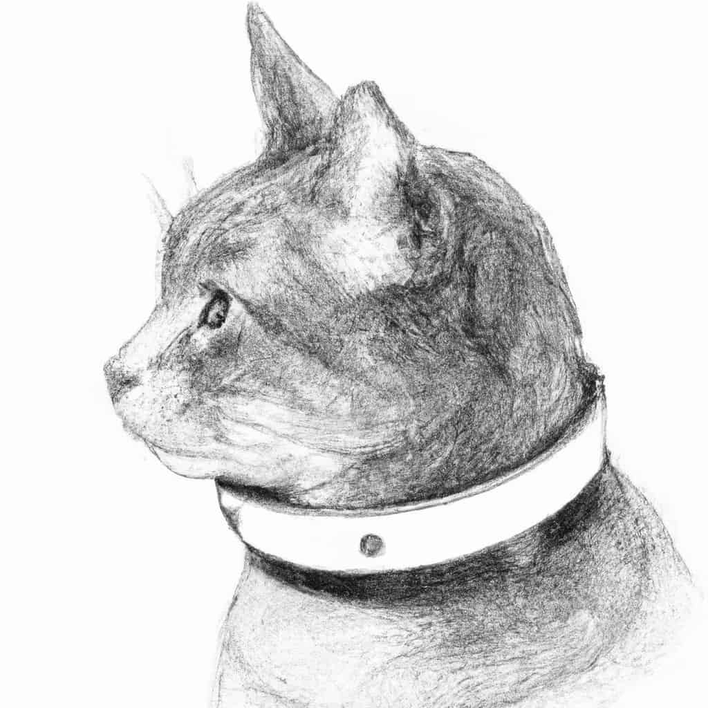 cat wearing a protective collar