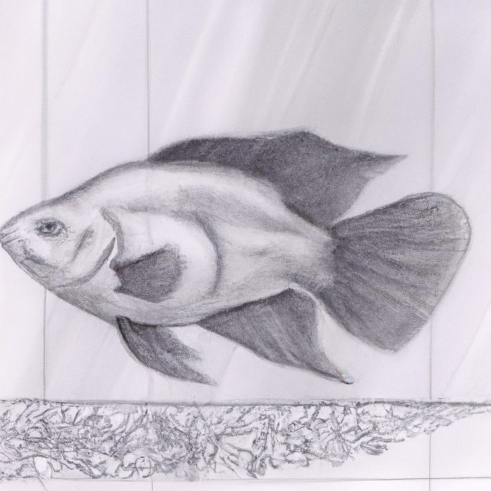 a fish swimming in an aquarium