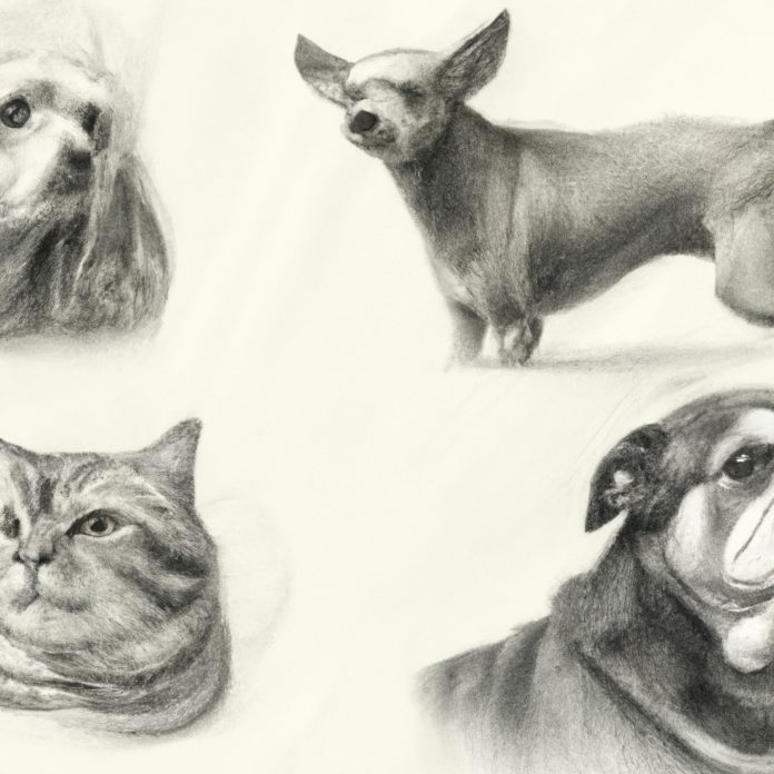 pets displaying various emotions and behaviors