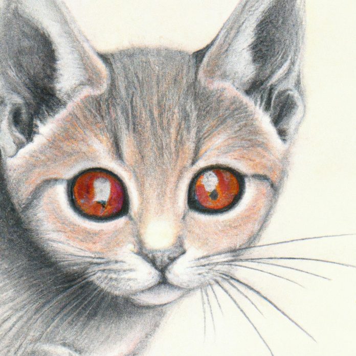 Kitten with mild redness around eye